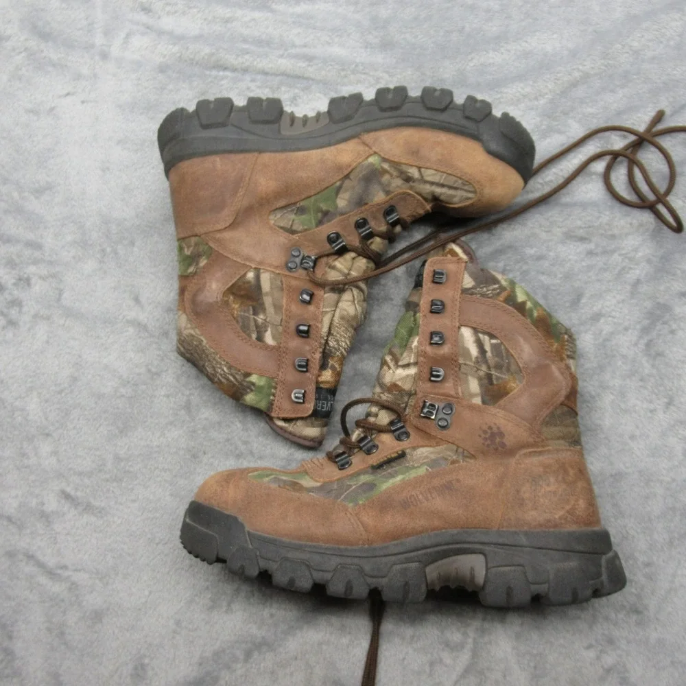 Wolverine GoreTex Boot Men 8 M Camo 600g Waterproof Hard Toe Insulated Work Hunt